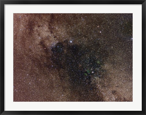 Framed Widefield view of star flux in Cygnus Print