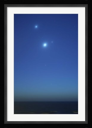 Framed Conjunction of Jupiter, Venus and Mercury Print