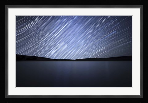 Framed Star trails of the celestial equator in Somuncura, Argentina Print