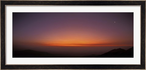 Framed Panoramic view of Las Campanas Observatory at twilight, Chile Print