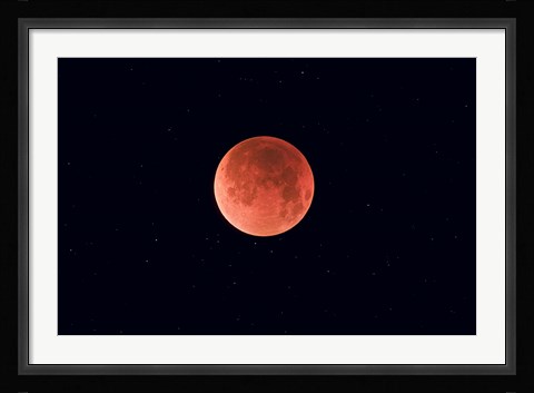 Framed Total lunar eclipse taken near Calgary, Alberta, Canada Print
