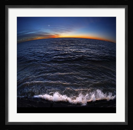 Framed Venus shines brightly before sunrise in Buenos Aires, Argentina Print