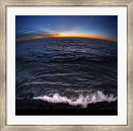 Framed Venus shines brightly before sunrise in Buenos Aires, Argentina Print