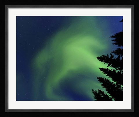 Framed Aurora Borealis in Troms County, Norway Print