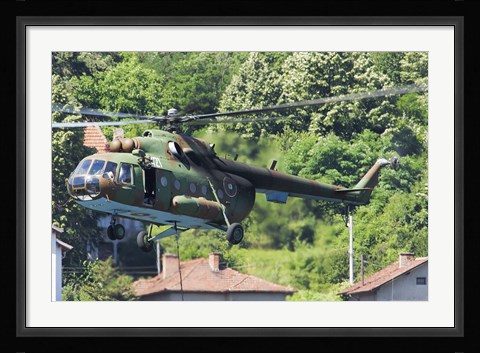Framed Bulgarian Air Force Mi-17 helicopter, Bulgaria Print