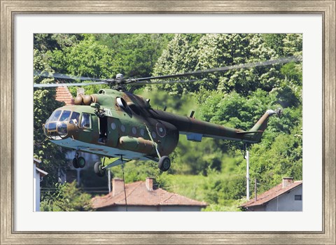Framed Bulgarian Air Force Mi-17 helicopter, Bulgaria Print
