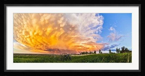 Framed Panoramic view of mammatocumulus clouds, Alberta, Canada Print