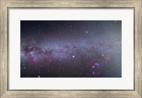 Framed Mosaic of the southern Milky Way from Orion to Vela Print