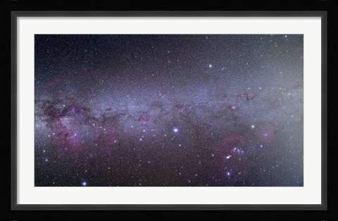 Framed Mosaic of the southern Milky Way from Orion to Vela Print