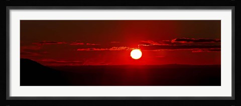 Framed panoramic image where clouds mimic solar prominences Print