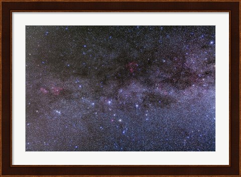 Framed Nebulosity in Cassiopeia showing NGC 7822 and IC 1805 Print
