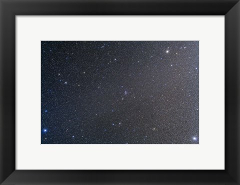 Framed constellation of Cancer with nearby deep sky objects Print
