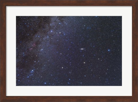 Framed Cassiopeia, Perseus and Andromeda area of the northern autumn sky Print
