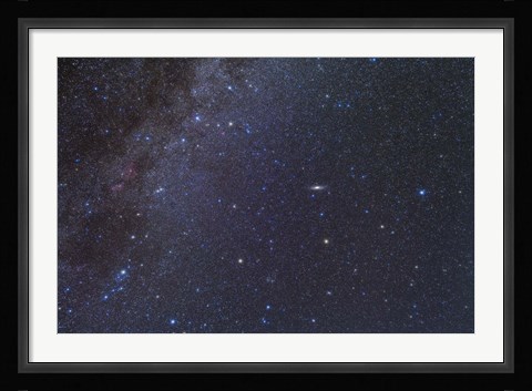 Framed Cassiopeia, Perseus and Andromeda area of the northern autumn sky Print