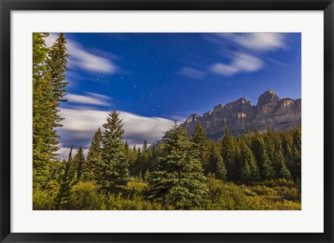 Framed he Big Dipper over Castle Mountain, Banff National Park, Canada Print
