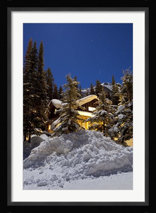 Framed Orion constellation above Mount Fairview, Alberta, Canada Print