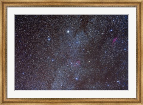 Framed Auriga constellation showing lanes of dark nebulosity Print