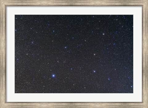 Framed constellation of Virgo Print