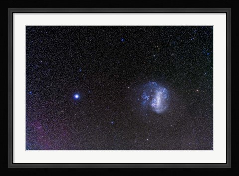 Framed Large Magellanic Cloud and bright star Canopus Print