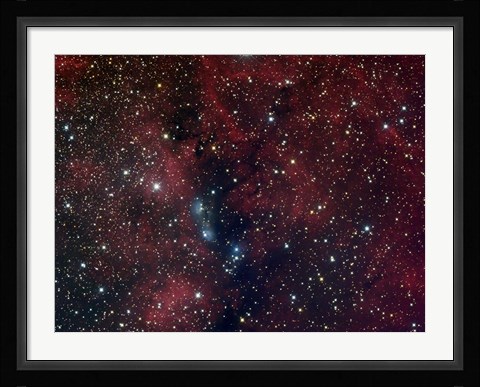 Framed NGC 6914, reflection nebula in Cygnus Print