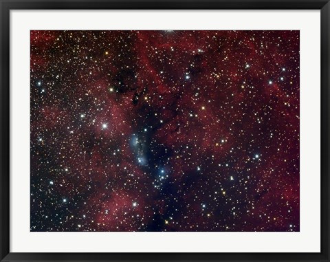 Framed NGC 6914, reflection nebula in Cygnus Print