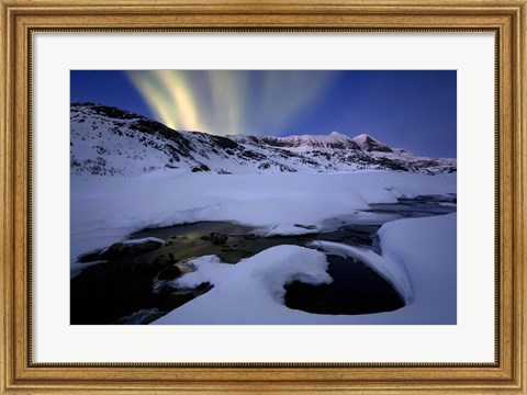 Framed Northern Lights in Skittendalen Valley, Troms County, Norway Print