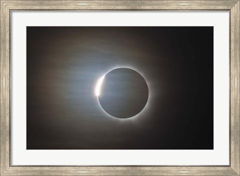 Framed second diamond ring during the total eclipse of the Sun Print