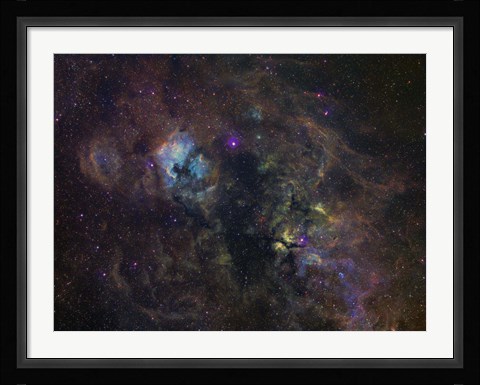 Framed Widefield image of narrowband emission in Cygnus Print