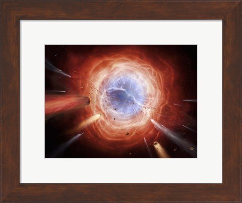 Framed planetary nebula is forming as the star expells its outer layers Print