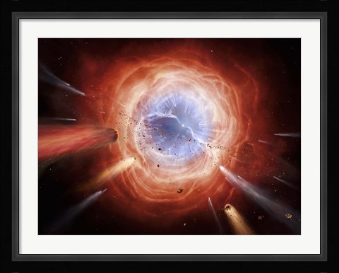Framed planetary nebula is forming as the star expells its outer layers Print