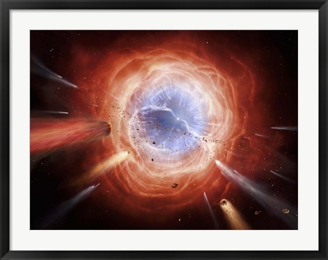 Framed planetary nebula is forming as the star expells its outer layers Print