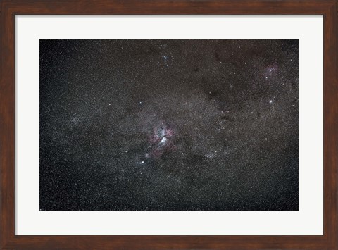 Framed wide field view centered on the Eta Carina Nebula Print