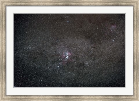 Framed wide field view centered on the Eta Carina Nebula Print