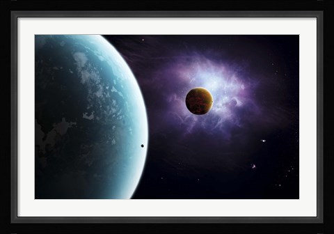 Framed Two planets born from the same star, yet they couldn't be more different Print