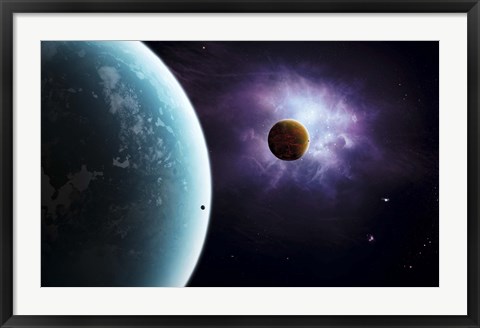 Framed Two planets born from the same star, yet they couldn't be more different Print