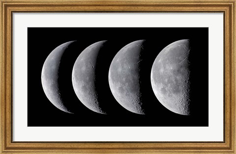 Framed Waning moon series Print
