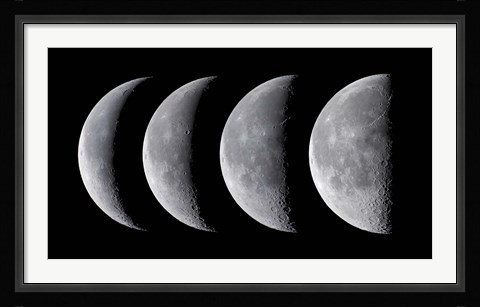 Framed Waning moon series Print