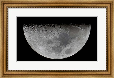 Framed feature known as Lunar-X visible on the moon&#39;s surface Print
