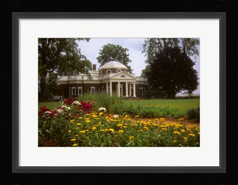 Framed Gardens at Jefferson s home at Monticello Print