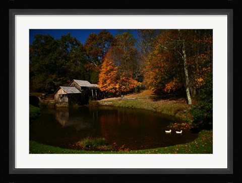 Framed Old Mill On Blue Ridge Parkway Print