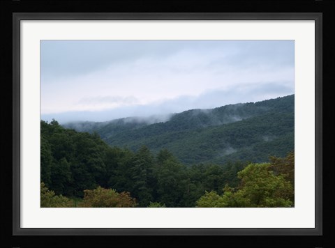 Framed Fog in the Mountains Print