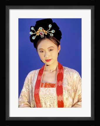 Framed Chinese Woman in Tang Dynasty Dress, China Print