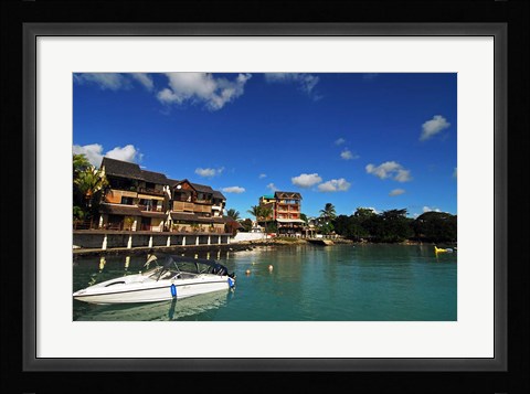 Framed Anchored Boats, Grand Baie, Mauritius Print