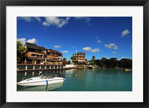 Framed Anchored Boats, Grand Baie, Mauritius Print