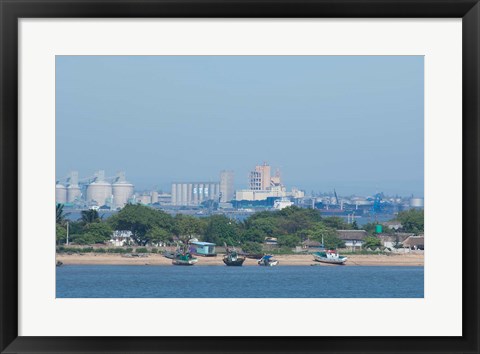 Framed Africa, Mozambique, Maputo, port area boats Print