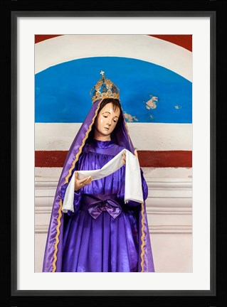 Framed Church of Our Lady of the Remedies idol detail, Luanda, Angola Print