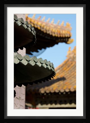 Framed China, Beijing, Forbidden City. Emperors palace, Hall of Consolation. Print
