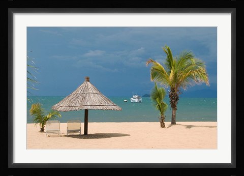 Framed Africa; Malawi; Mangochi; Lake Malawi; Resort Makakola Print
