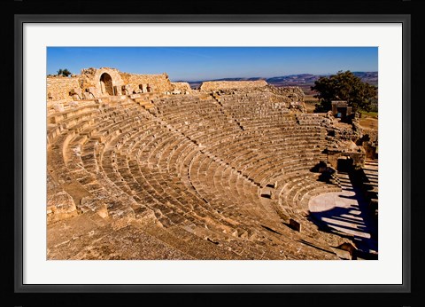 Framed Historical 2nd Century Roman Theater ruins in Dougga, Tunisia, Northern Africa Print