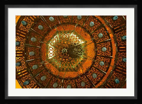 Framed Chandelier, Mosque, Abu-Al-Abbas Mursi, Egypt Print